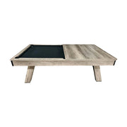CUETIQ LM 9FT 3-in-1 Billiards / Table Tennis / Dining Table - Black Felt, Silver Mist Frame, Free Accessories