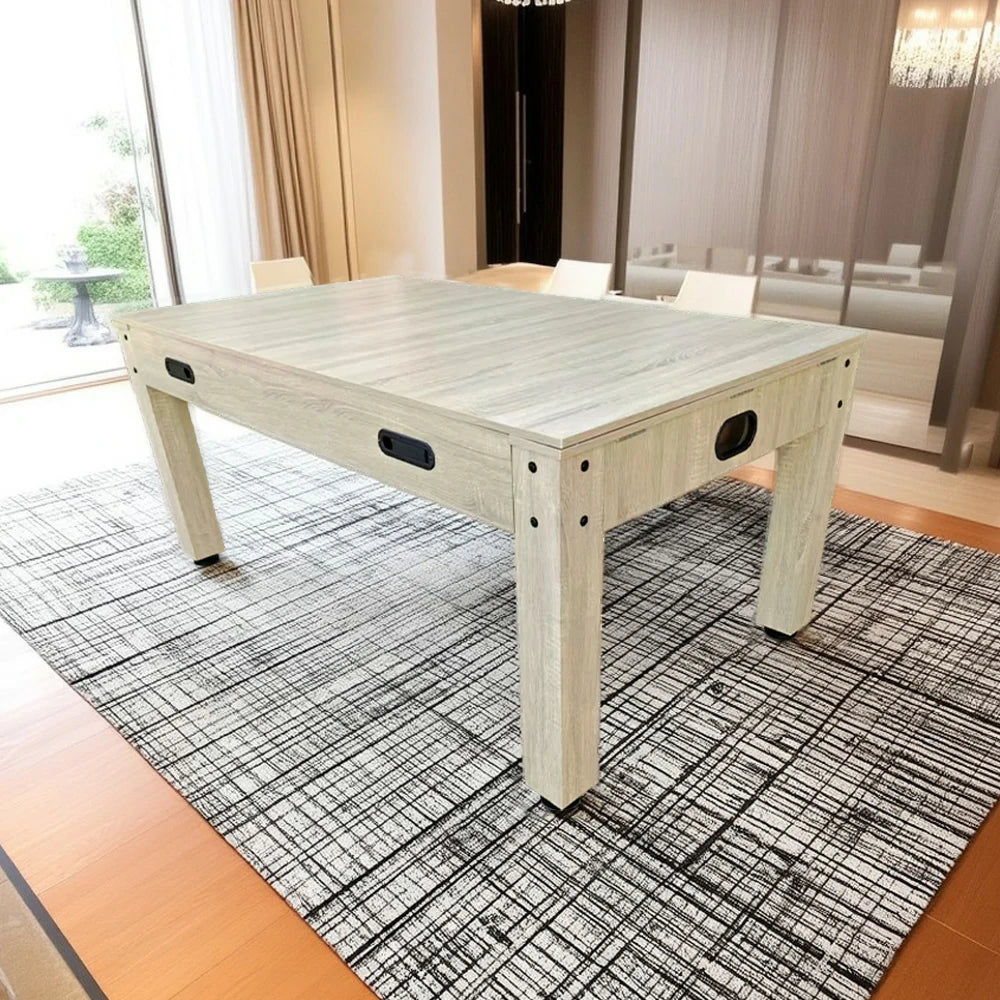 CUETIQ 6FT/7FT 4-in-1 Flip Pool Table - Billiards, Air Hockey, Table Tennis & Dining Top, Space-Saving Design, Smooth Felt Surface, Durable MDF Frame, Free Accessories