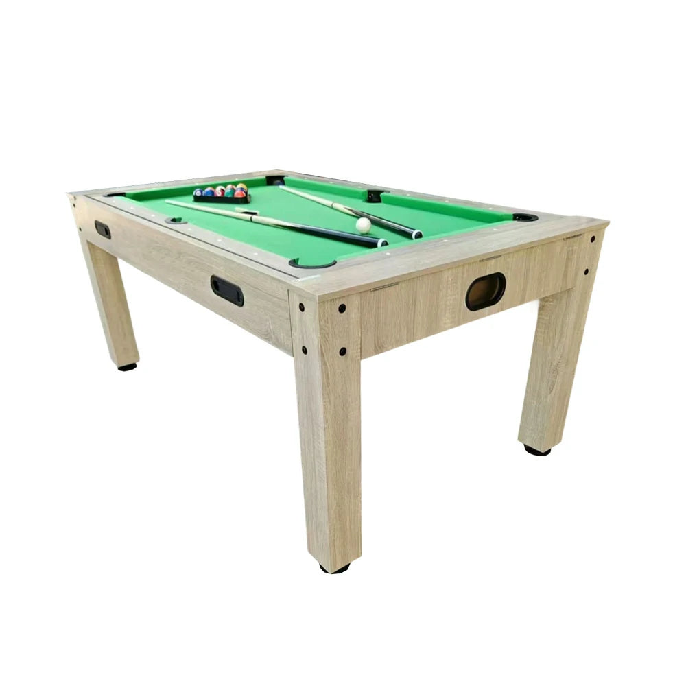 CUETIQ 6FT/7FT 4-in-1 Flip Pool Table - Billiards, Air Hockey, Table Tennis & Dining Top, Space-Saving Design, Smooth Felt Surface, Durable MDF Frame, Free Accessories