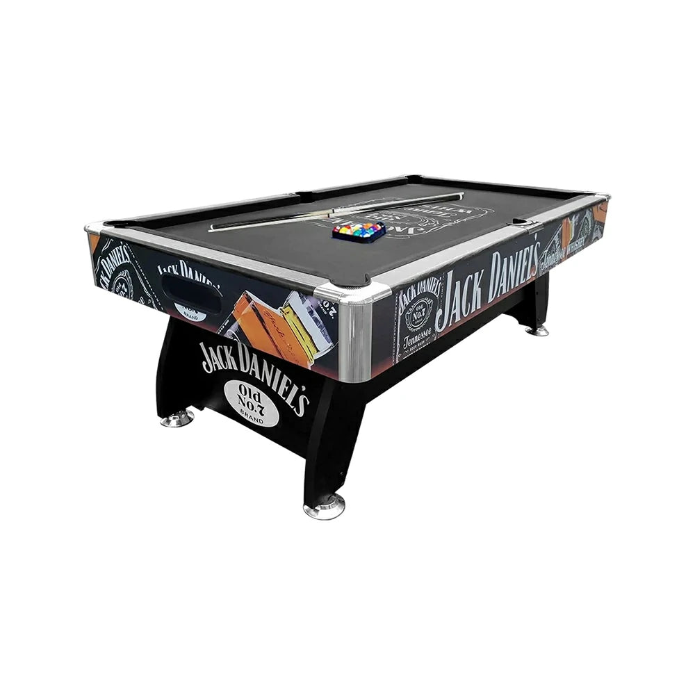 CUETIQ 9FT Pool Table Professional Billiards Table Durable MDF Construction Home Game Set - Black Frame Black