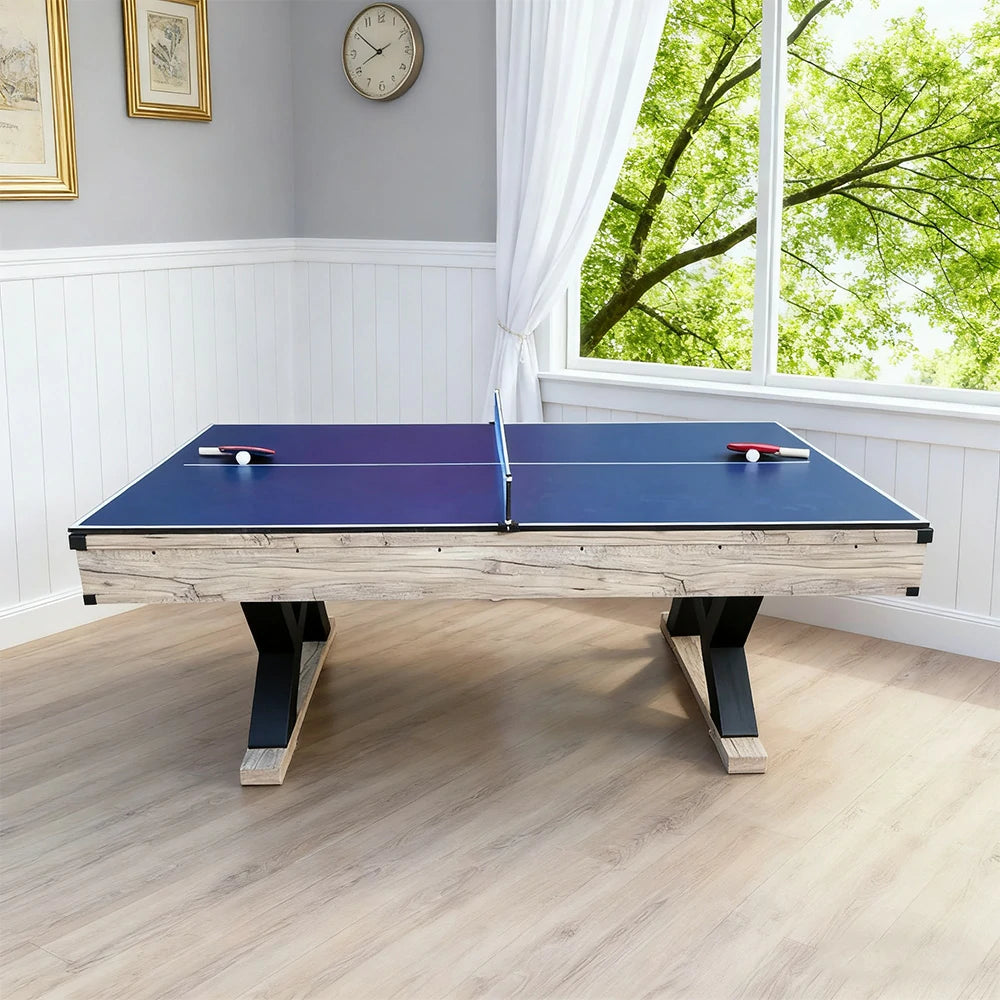 CUETIQ Ping Pong Tabletop / Dining Tabletop for P028 7/8FT Billiards Table Includes Free Accessories