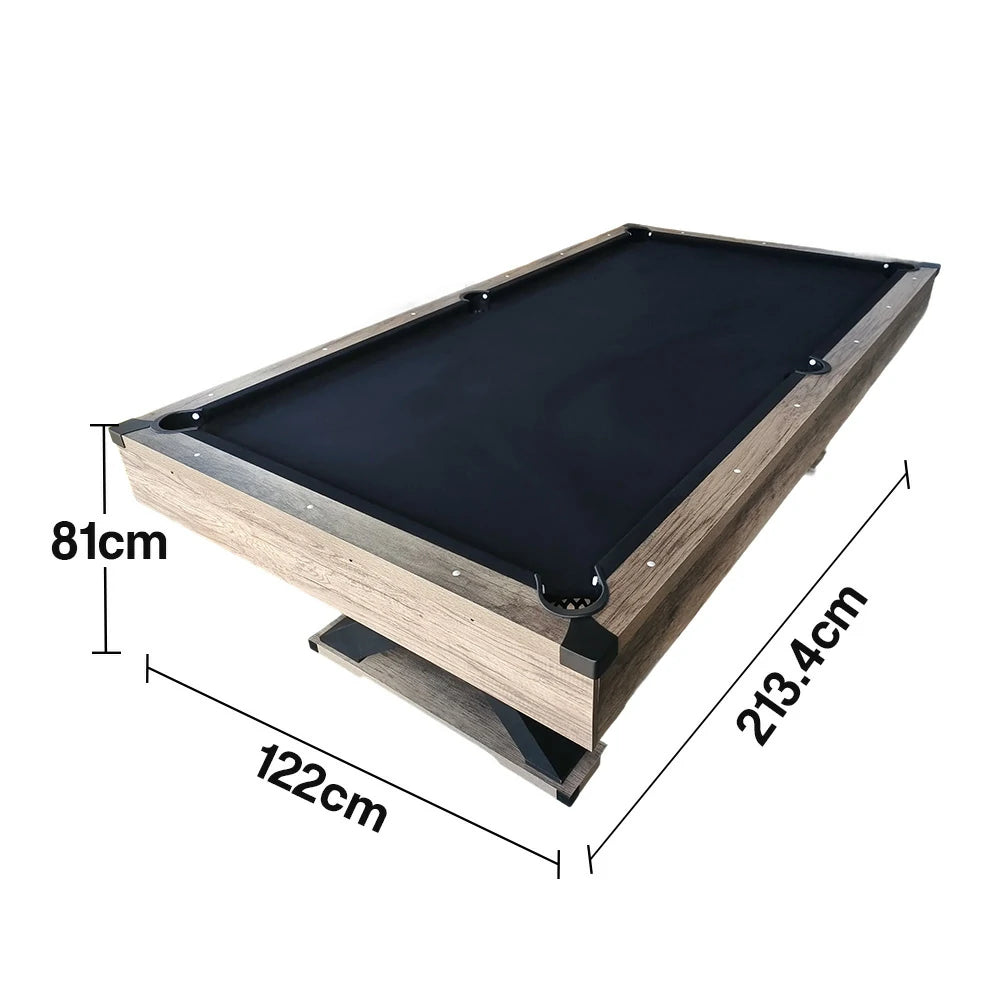 CUETIQ P028 Kingkong 7/8FT 3-in-1 Multi-Function Pool Table - Convertible to Ping Pong Table & Dining Table Top, MDF Construction - Black