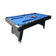 CUETIQ P033 7FT 3-in-1 Billiard Table - Pool Ping Pong Dining Combo, Heavy-Duty MDF, Modern Design - Blue Black