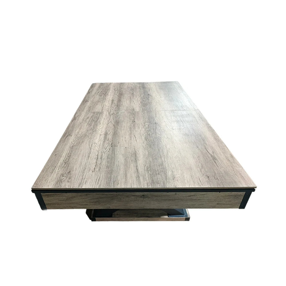 CUETIQ P046 7/8FT 3-in-1 Multi-Function Pool Table - Convertible to Ping Pong Table & Dining Table Top, MDF Construction - Black