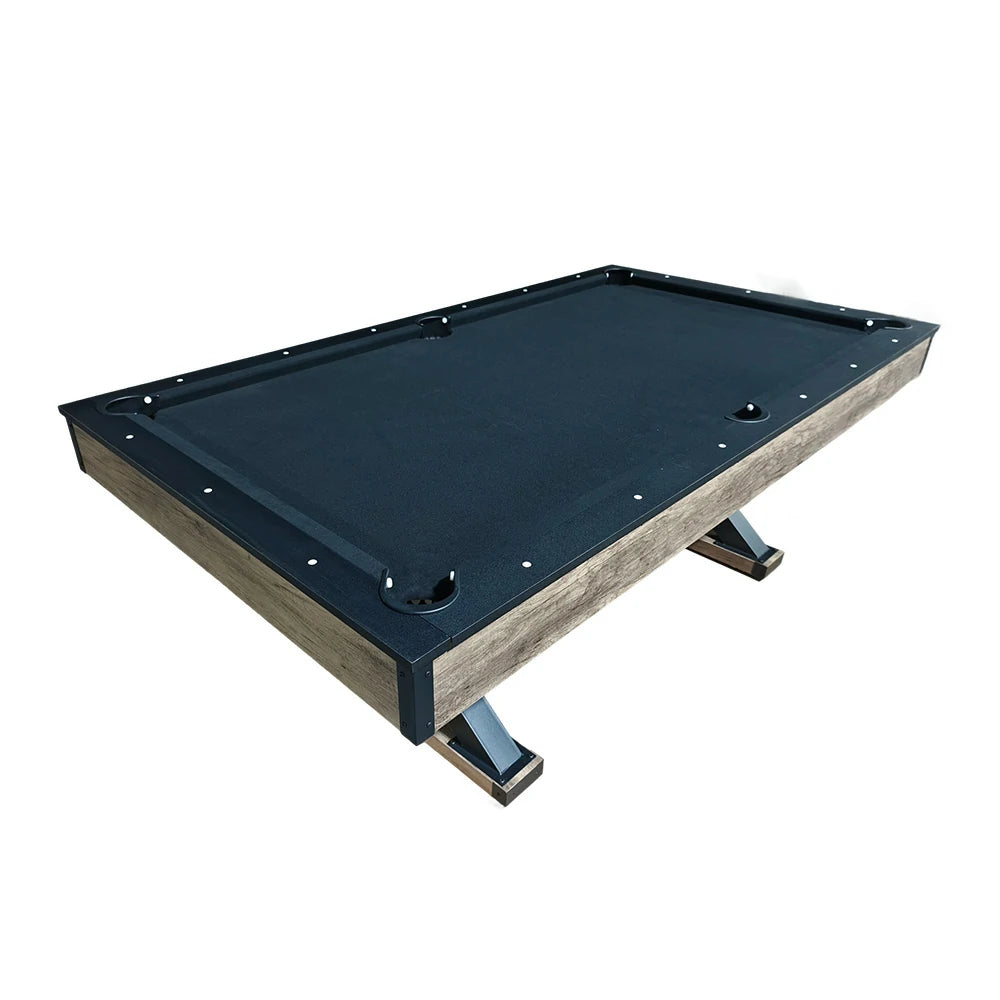 CUETIQ P046 7/8FT 3-in-1 Multi-Function Pool Table - Convertible to Ping Pong Table & Dining Table Top, MDF Construction - Black
