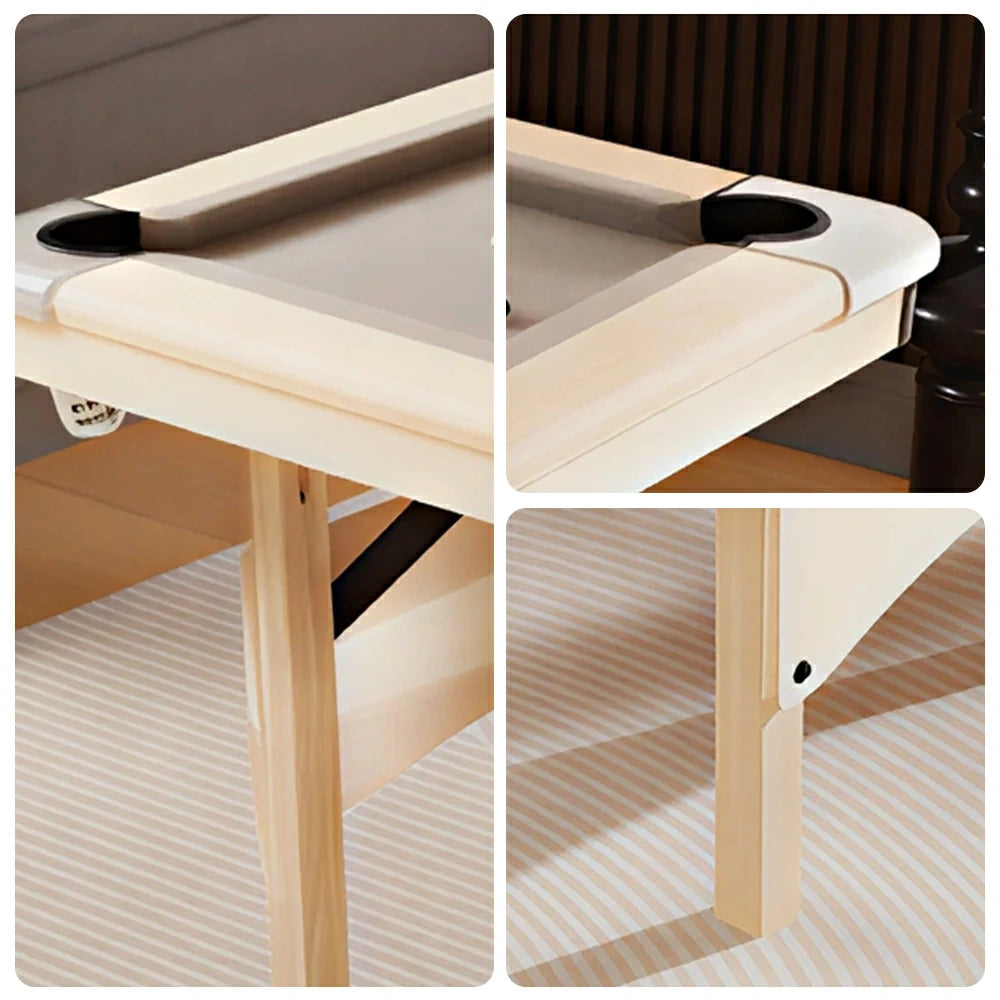 CUETIQ 1.93M 3-in-1 Foldable Solid Wood Billiard Table with Table Tennis Top - Natural