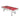 CUETIQ 8FT Outdoor Waterproof Pool Table - Carbon Steel Frame, Aluminium Rails, White Body - Red