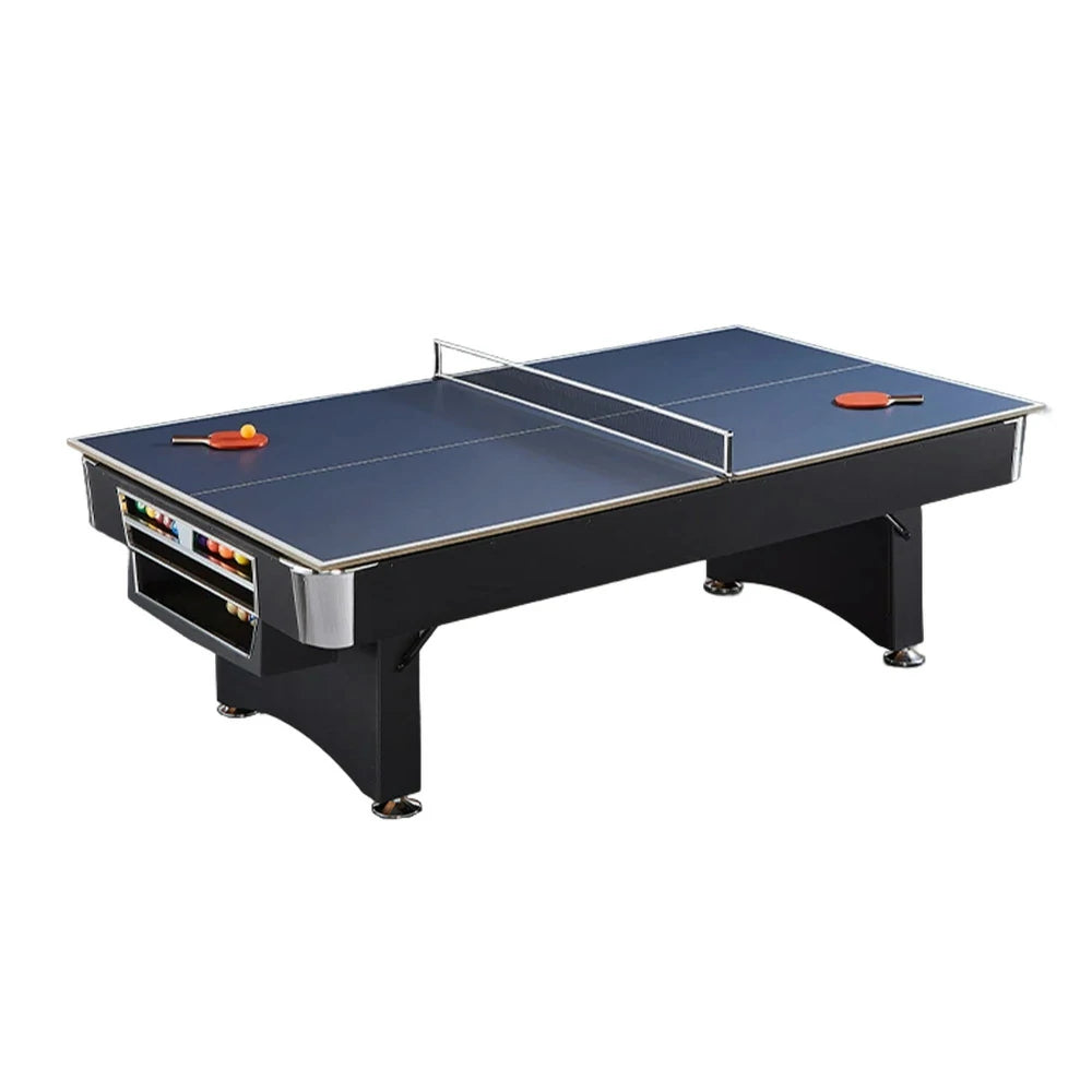 CUETIQ TE 3-IN-1 P038 7FT/8FT Foldable Green MDF Billiard Table with Free Accessories - Blue Felt