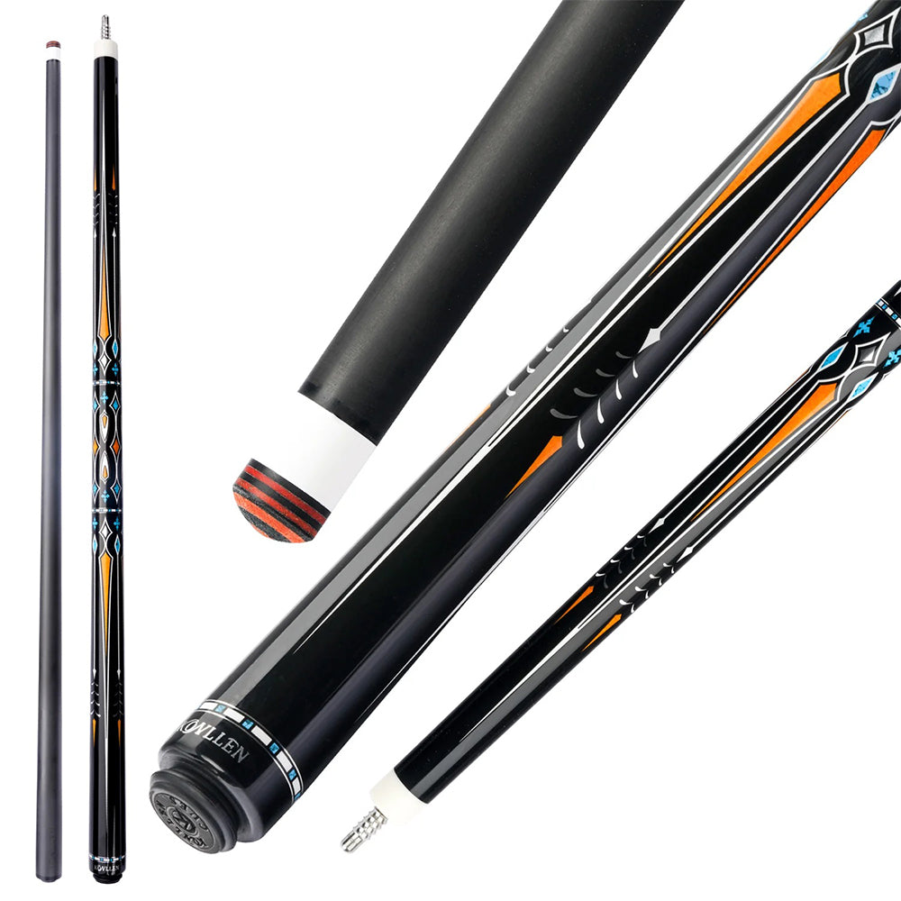 KONLLEN  Premier Professional Car-15 Lightyellow 2-Piece Carom Cue Maple Wood 18.5-20OZ Billiard Cue 147CM - Light Yellow