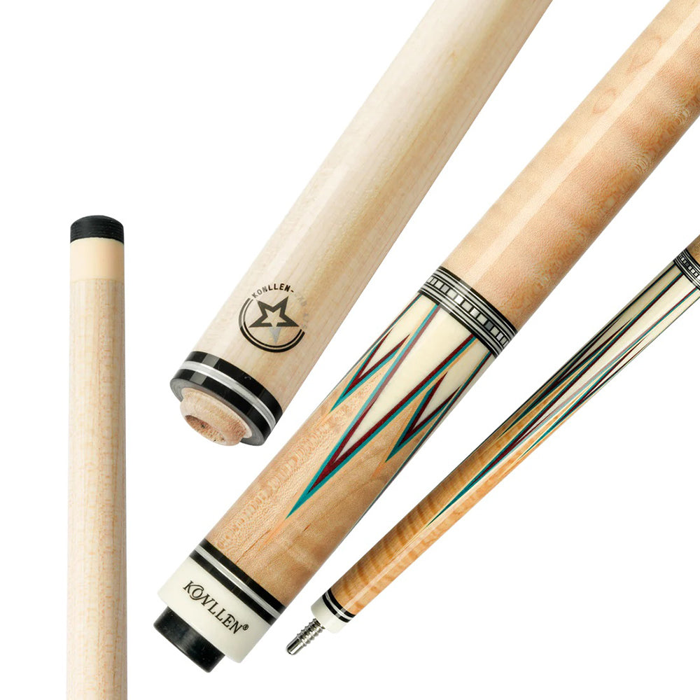 KONLLEN  Premier Professional CXD-P1 2-Piece Carom Cue Maple Wood 18.5-20OZ Billiard Cue 142CM - Wood