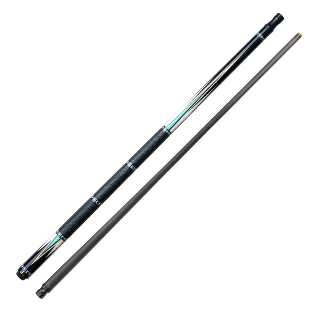 KONLLEN  Premier Professional HQ-05A2F 2-Piece Pool Cue Maple Wood 18.5-20OZ Billiard Cue 147CM - Blue&Black