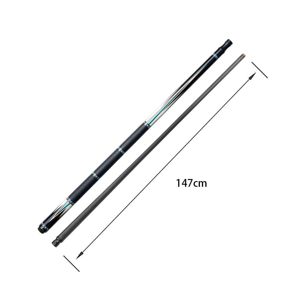 KONLLEN  Premier Professional HQ-05A2F 2-Piece Pool Cue Maple Wood 18.5-20OZ Billiard Cue 147CM - Blue&Black