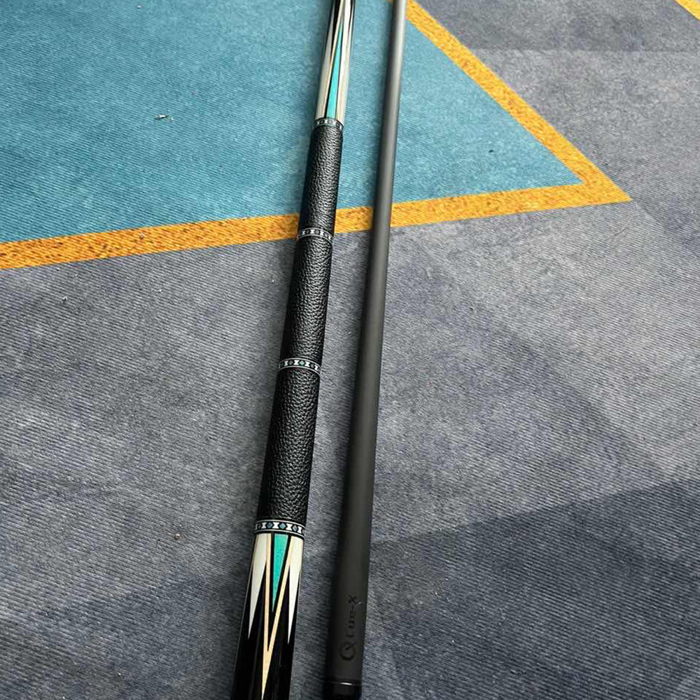 KONLLEN  Premier Professional HQ-05A2F 2-Piece Pool Cue Maple Wood 18.5-20OZ Billiard Cue 147CM - Blue&Black