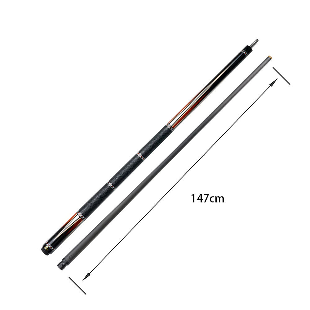 KONLLEN  Premier Professional HQ-05BF 2-Piece Pool Cue Maple Wood 18.5-20OZ Billiard Cue 147CM - Red&Black