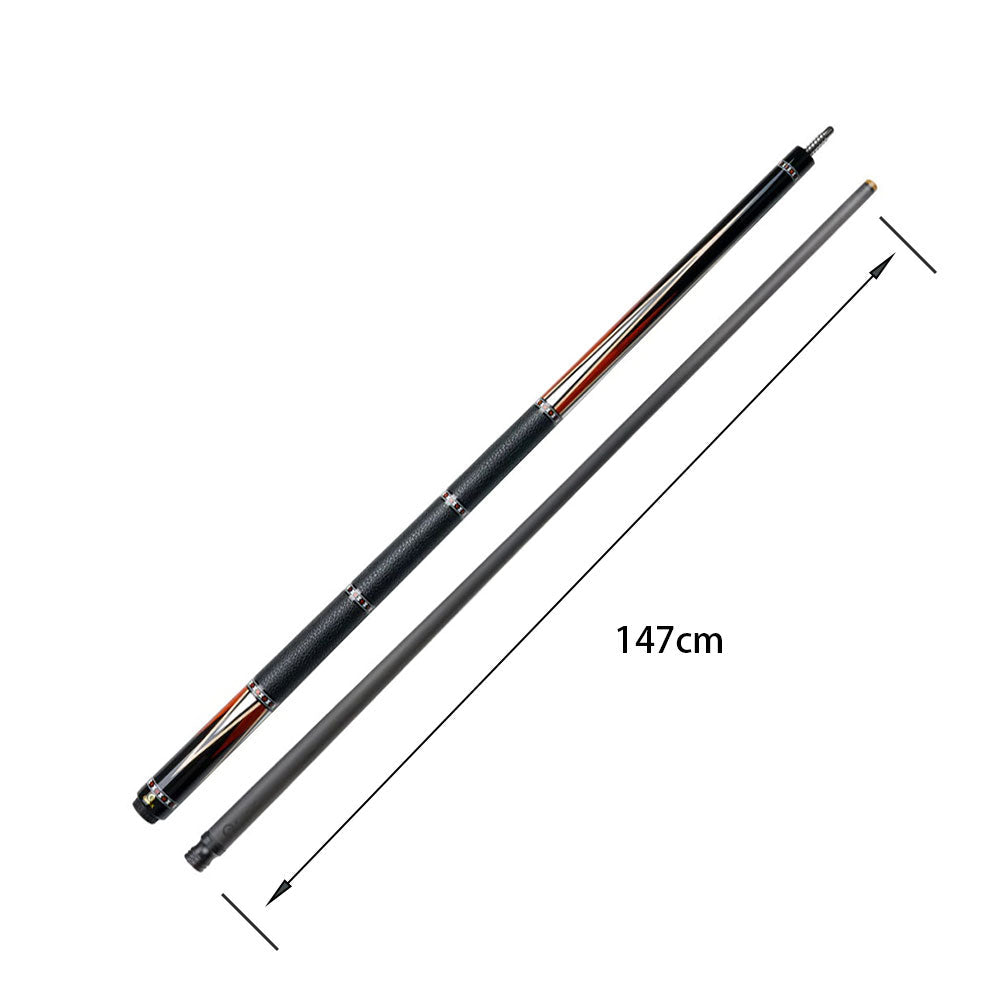 KONLLEN  Premier Professional HQ-05BF 2-Piece Pool Cue Maple Wood 18.5-20OZ Billiard Cue 147CM - Red&Black