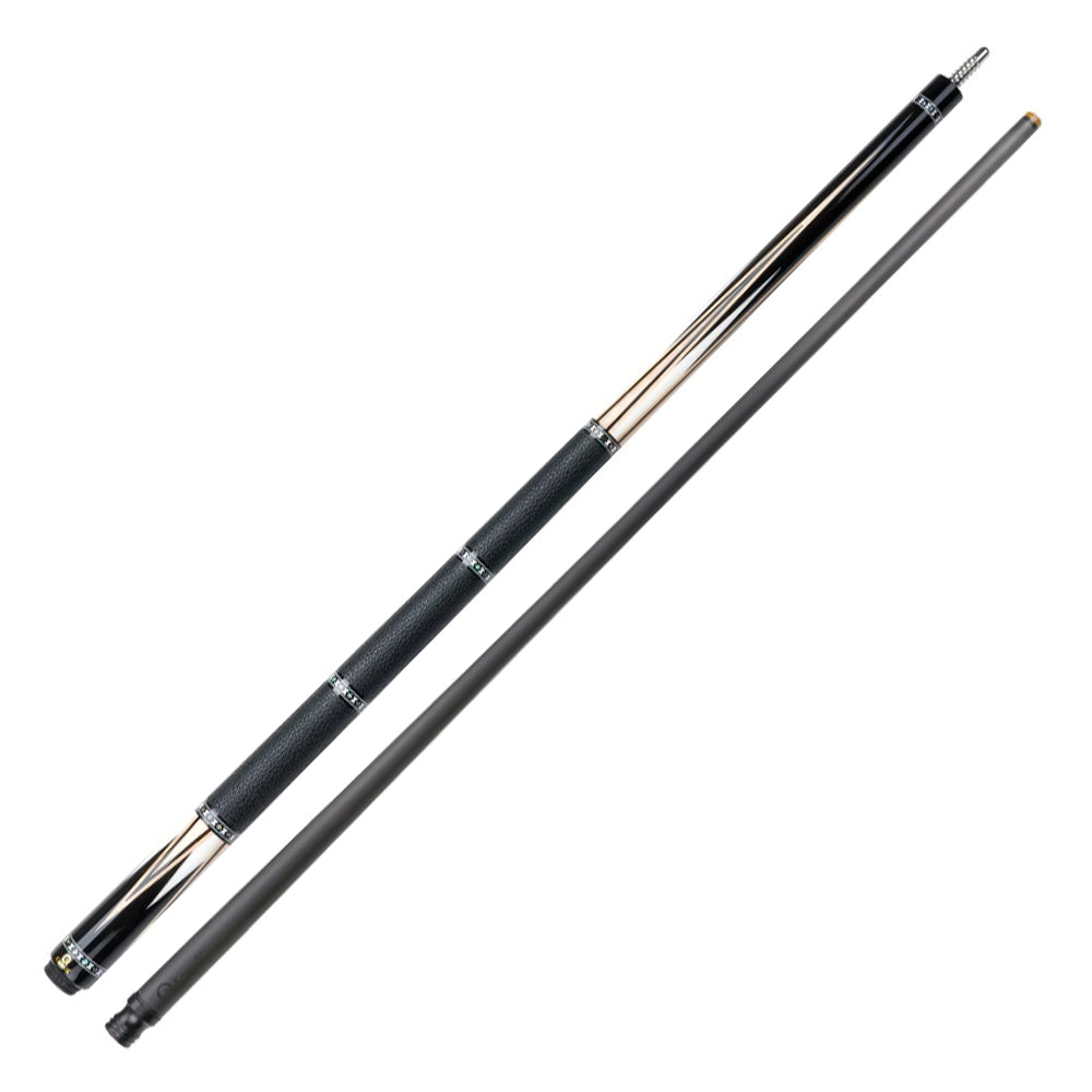 KONLLEN  Premier Professional HQ-05CF 2-Piece Pool Cue Maple Wood 18.5-20OZ Billiard Cue 147CM - Yellow&White&Black