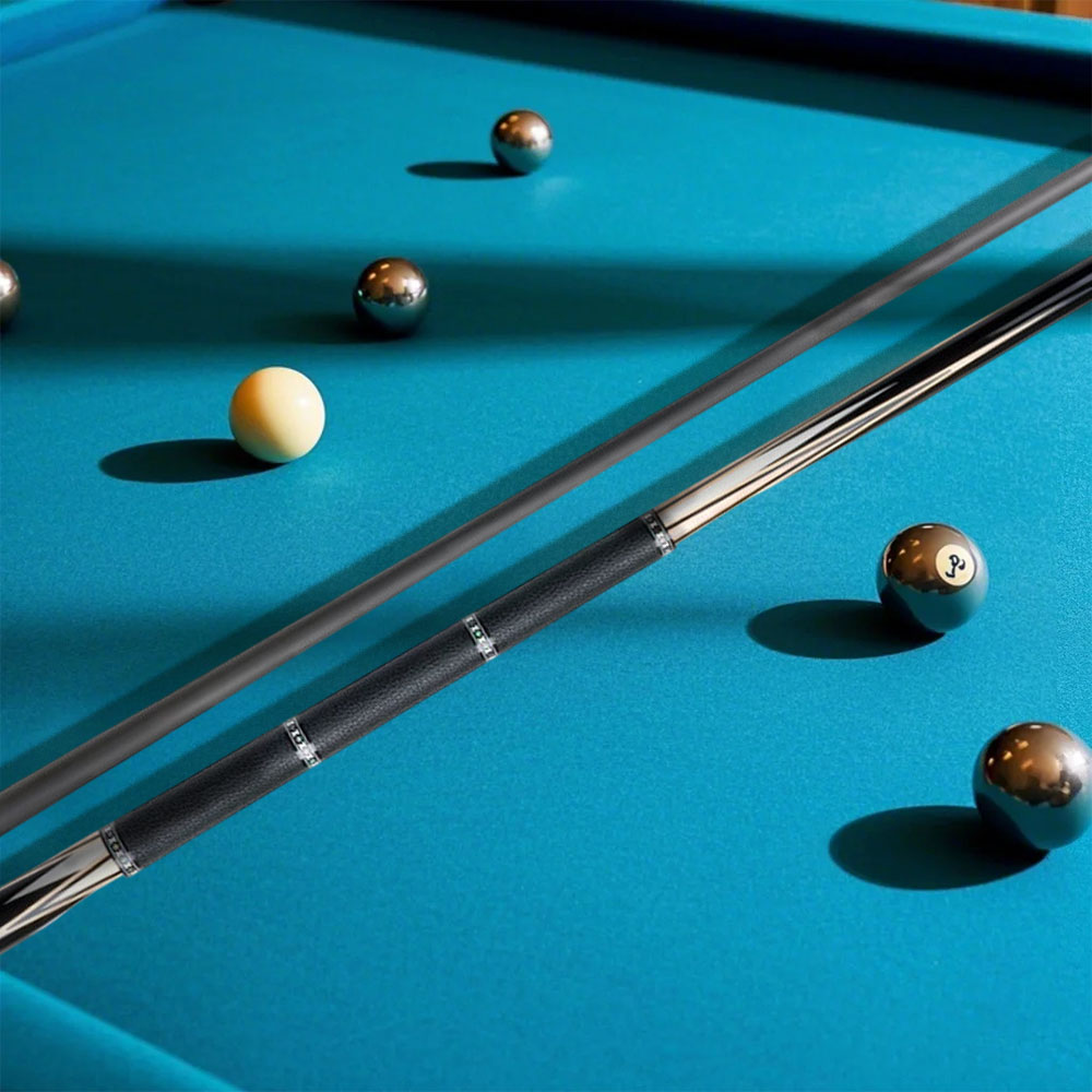 KONLLEN  Premier Professional HQ-05CF 2-Piece Pool Cue Maple Wood 18.5-20OZ Billiard Cue 147CM - Yellow&White&Black