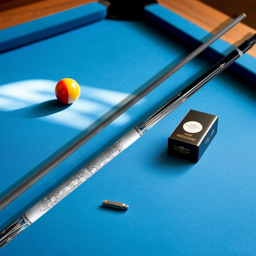 KONLLEN  Premier Professional HQ-06BF 2-Piece Pool Cue Maple Wood 18.5-20OZ Billiard Cue 147CM - Blue&White&Black