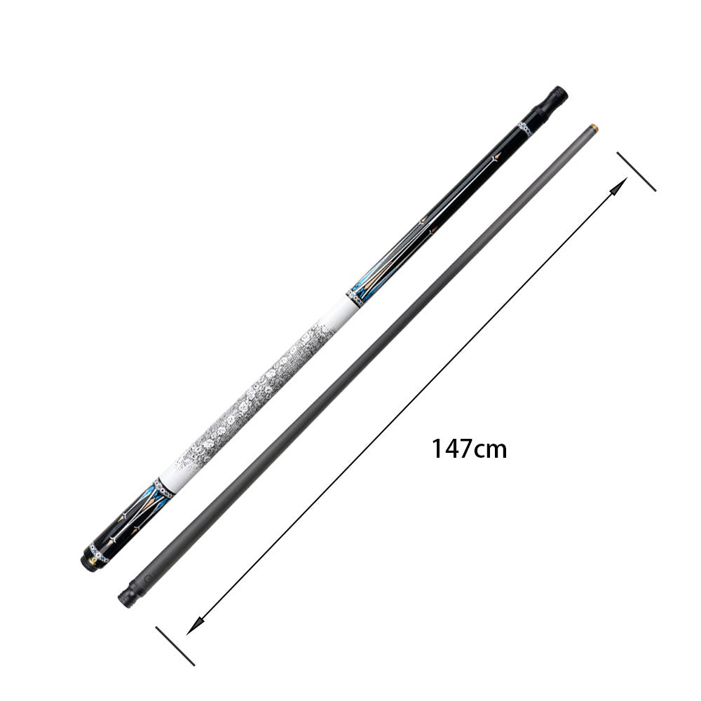 KONLLEN  Premier Professional HQ-06BF 2-Piece Pool Cue Maple Wood 18.5-20OZ Billiard Cue 147CM - Blue&White&Black