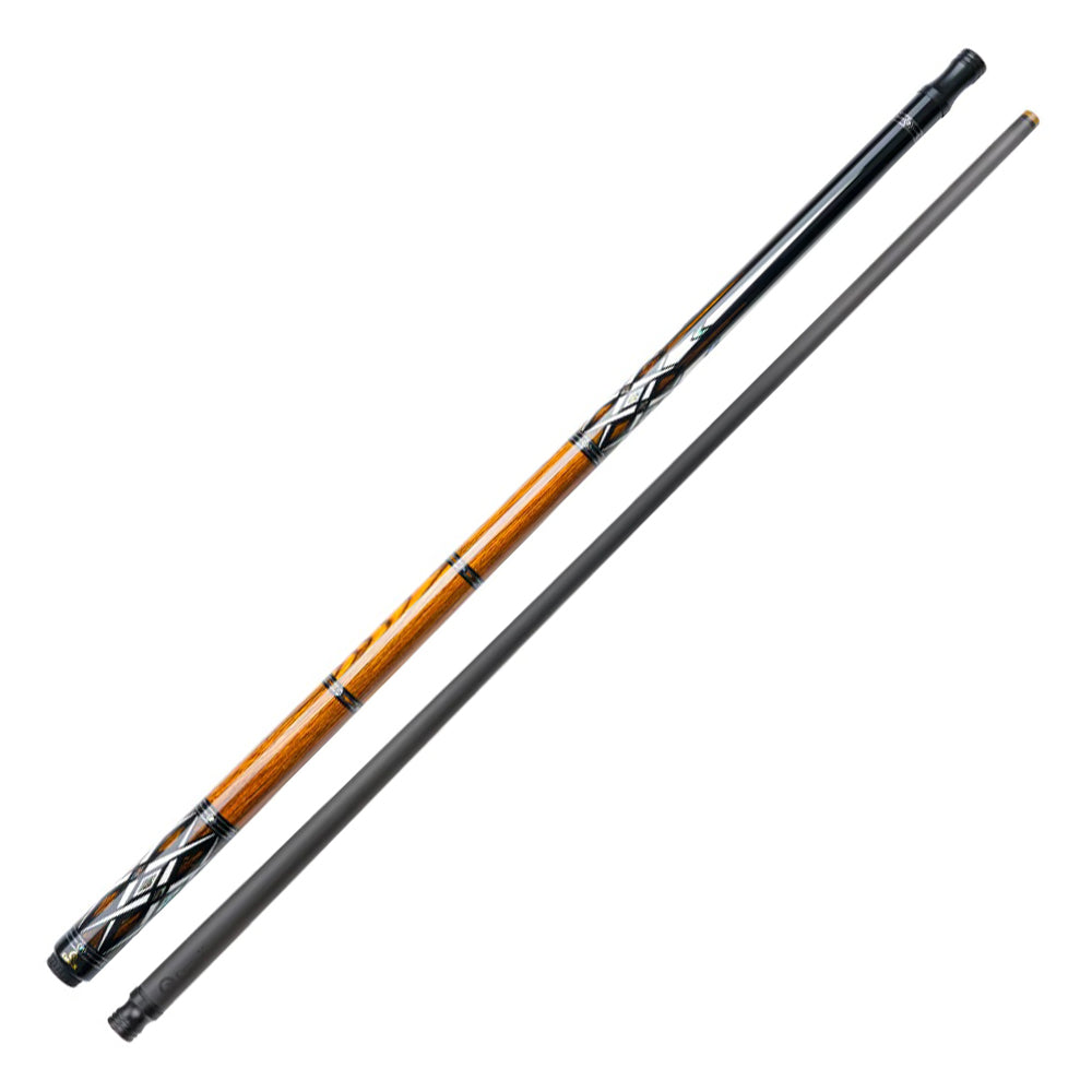 KONLLEN  Premier Professional HQ-07AF 2-Piece Pool Cue Ebony Wood 18.5-20OZ Billiard Cue 147CM - Brown&Black