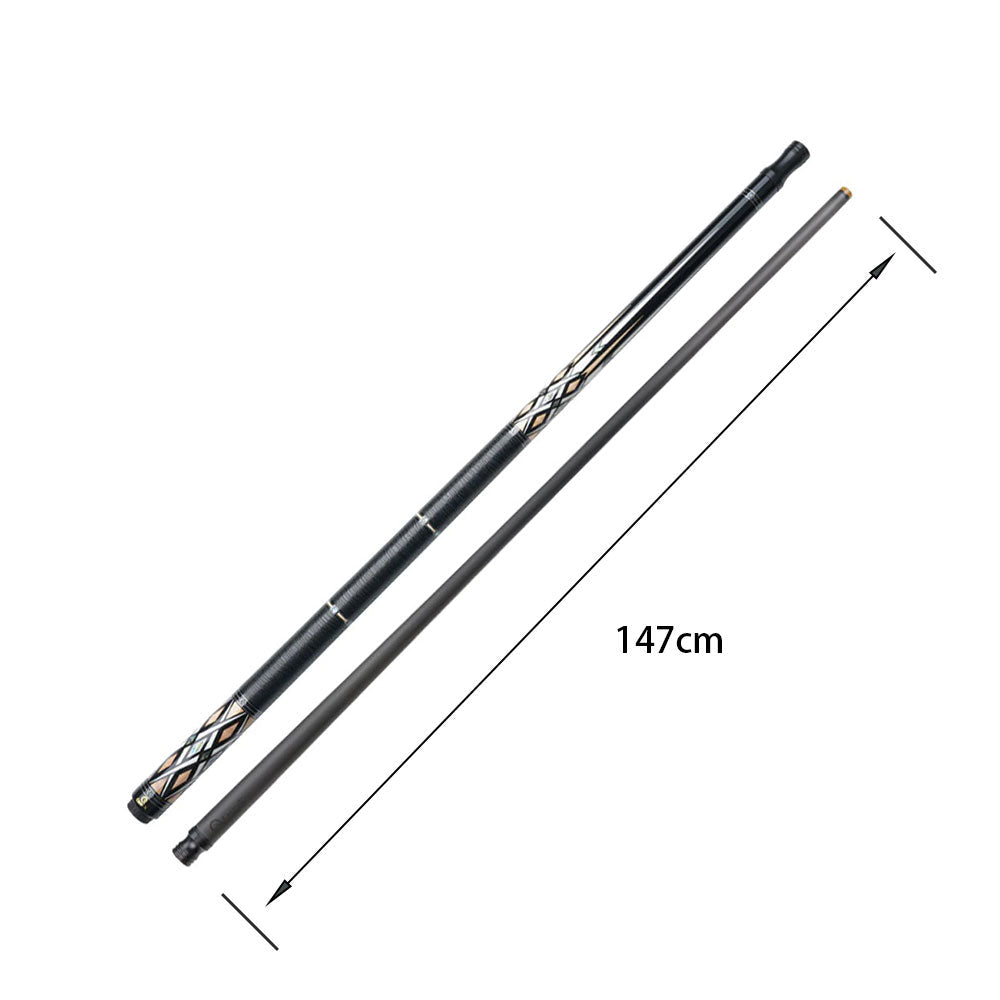 KONLLEN  Premier Professional HQ-07CF 2-Piece Pool Cue Maple Wood 18.5-20OZ Billiard Cue 147CM - Wood&Black
