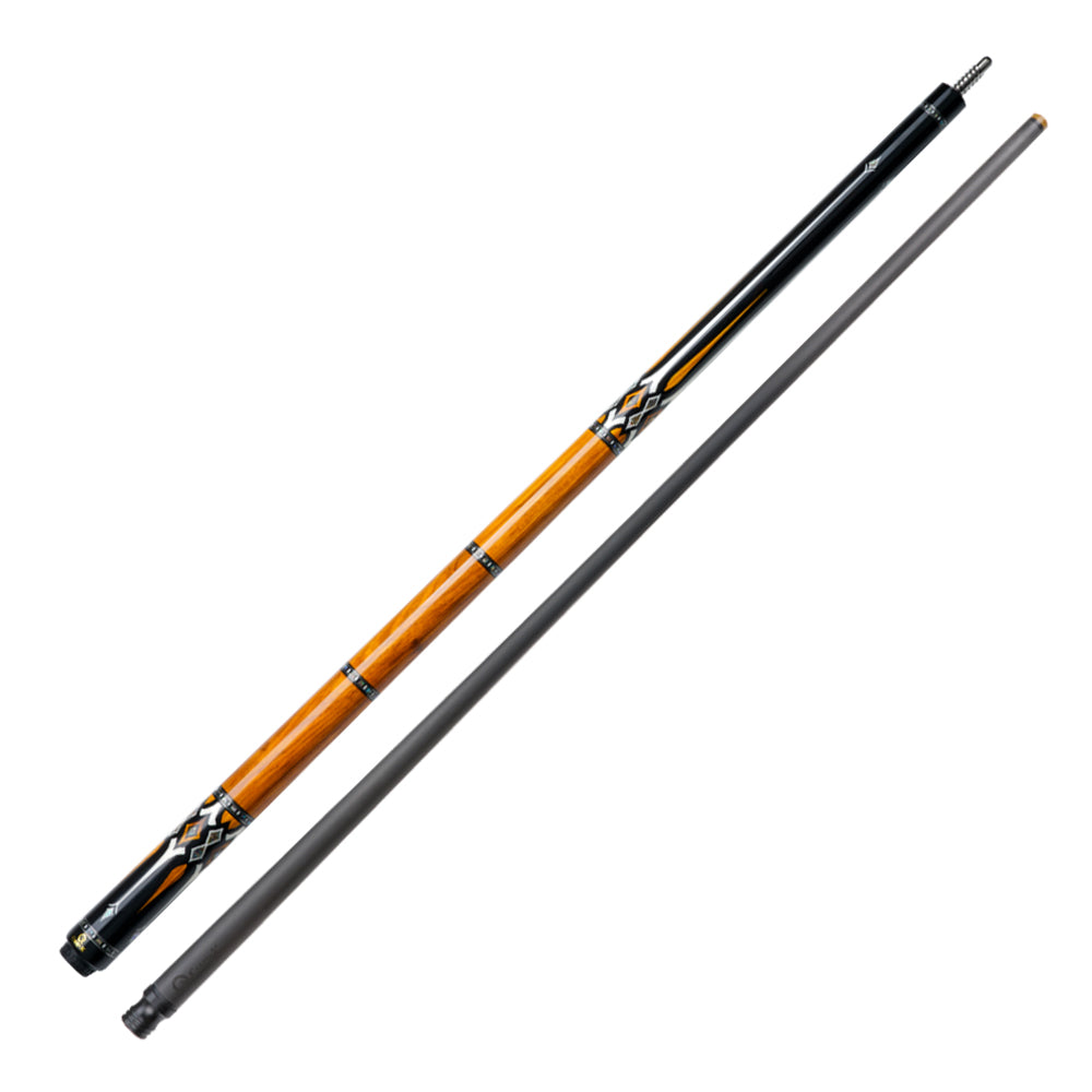 KONLLEN  Premier Professional HQ-08F 2-Piece Pool Cue Ebony Wood 18.5-20OZ Billiard Cue 147CM - Brown&Black
