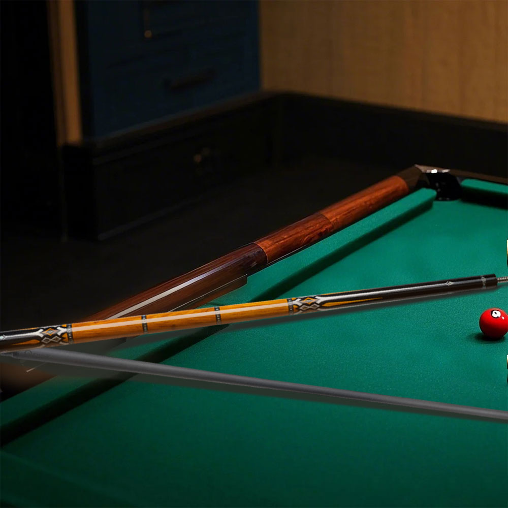 KONLLEN  Premier Professional HQ-08F 2-Piece Pool Cue Ebony Wood 18.5-20OZ Billiard Cue 147CM - Brown&Black