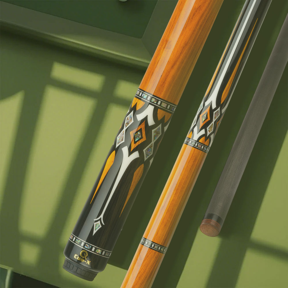 KONLLEN  Premier Professional HQ-08F 2-Piece Pool Cue Ebony Wood 18.5-20OZ Billiard Cue 147CM - Brown&Black