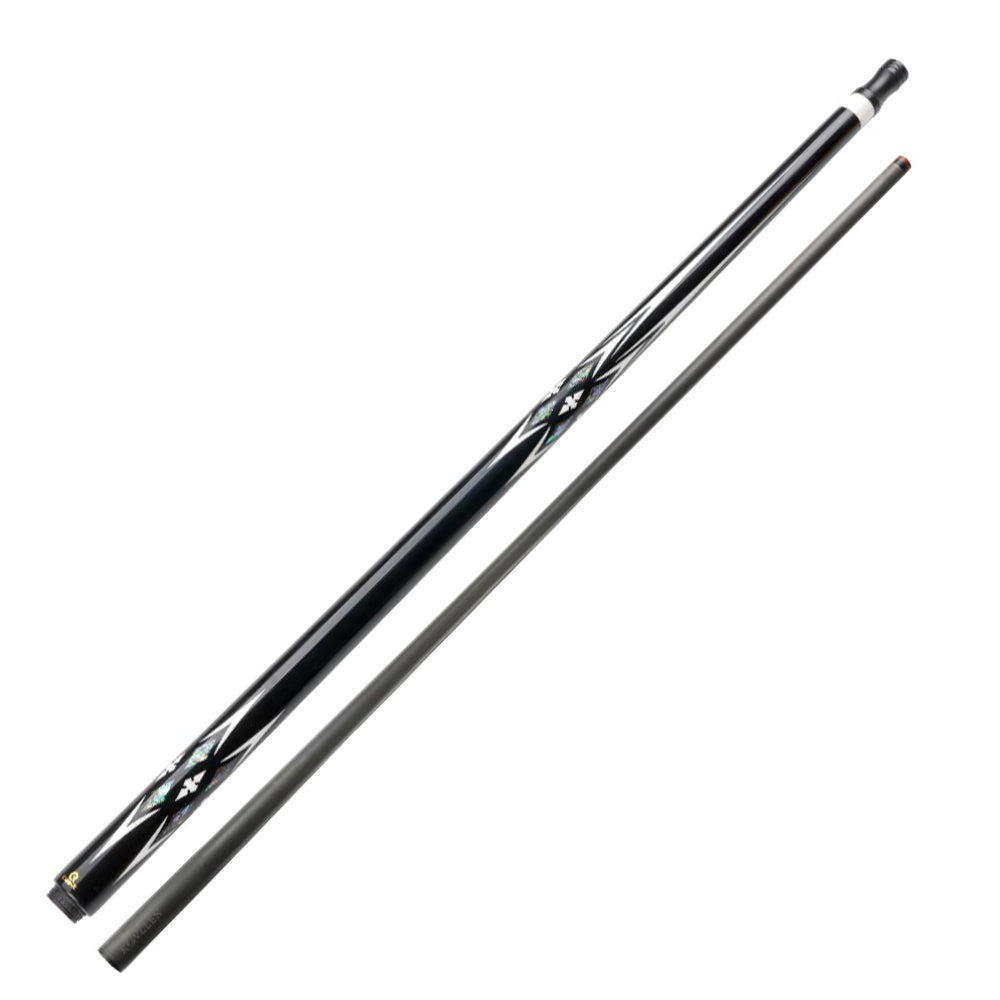 KONLLEN  Premier Professional HQ-11F 2-Piece Pool Cue Ebony Wood 18.5-20OZ Billiard Cue 147CM - Green&Black