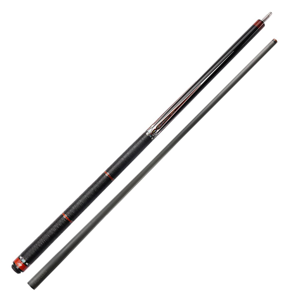 KONLLEN  Premier Professional JF20-21F 2-Piece Pool Cue Maple Wood 18.5-20OZ Billiard Cue 147CM - Red&Black