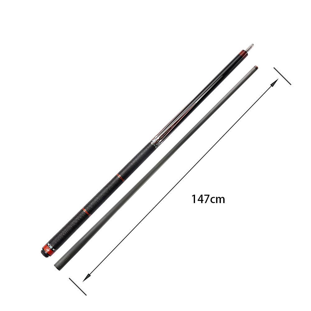 KONLLEN  Premier Professional JF20-21F 2-Piece Pool Cue Maple Wood 18.5-20OZ Billiard Cue 147CM - Red&Black