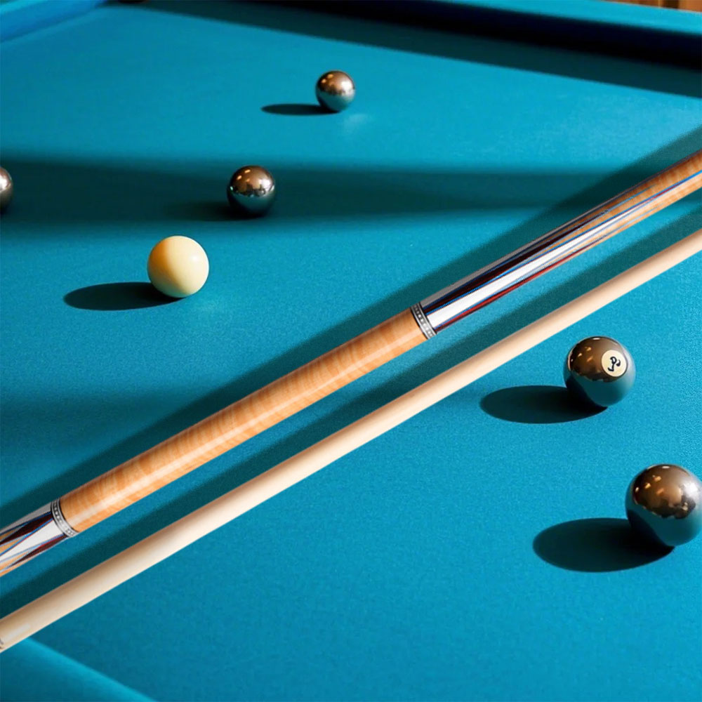 KONLLEN  Premier Professional Zokue-1 2-Piece Carom Cue Maple Wood 18.5-20OZ Billiard Cue 147CM - Wood&White