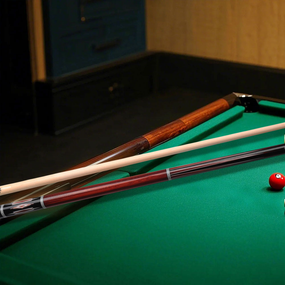 KONLLEN  Premier Professional Zokue-2 2-Piece Carom Cue Maple Wood 18.5-20OZ Billiard Cue 147CM - Red&Black