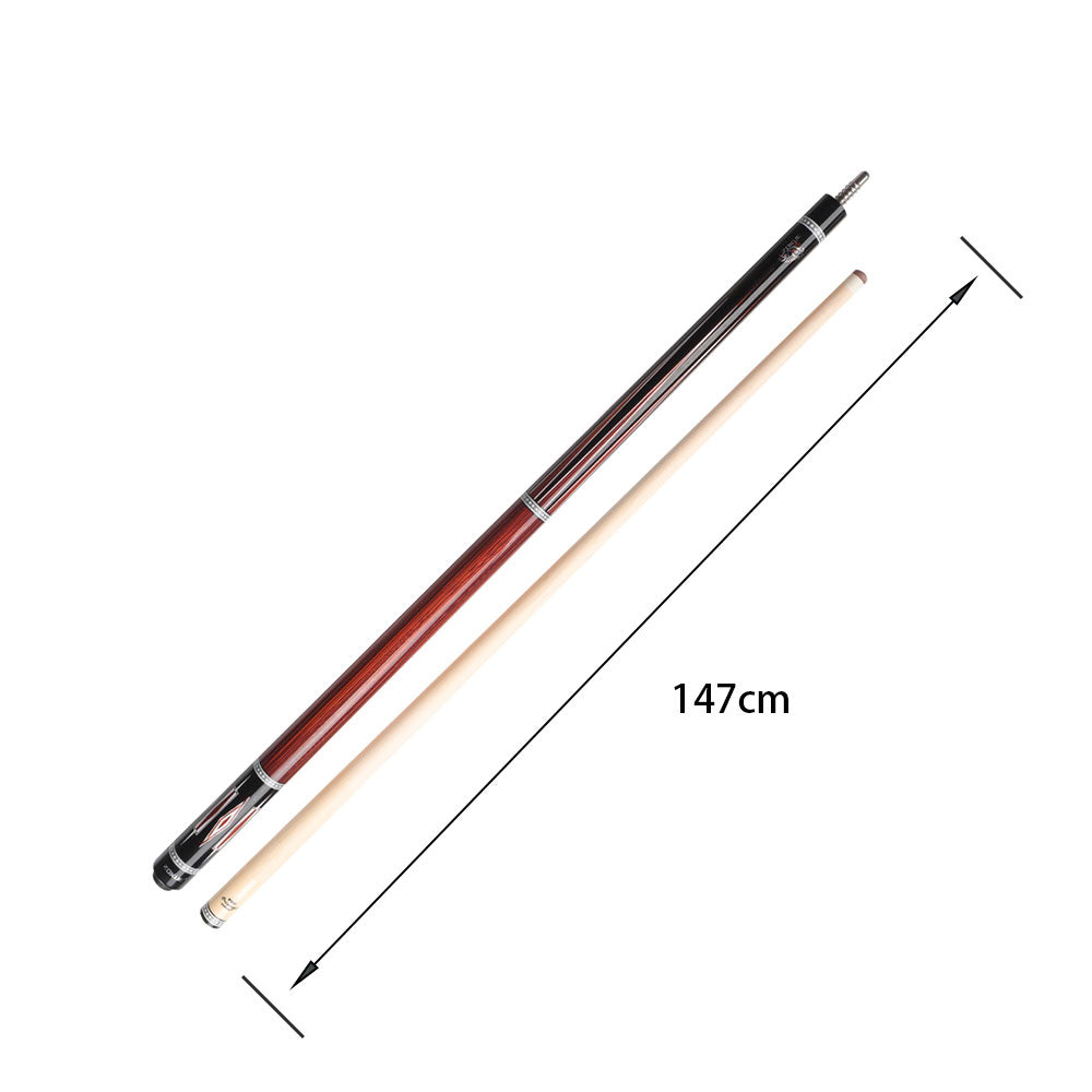 KONLLEN  Premier Professional Zokue-2 2-Piece Carom Cue Maple Wood 18.5-20OZ Billiard Cue 147CM - Red&Black