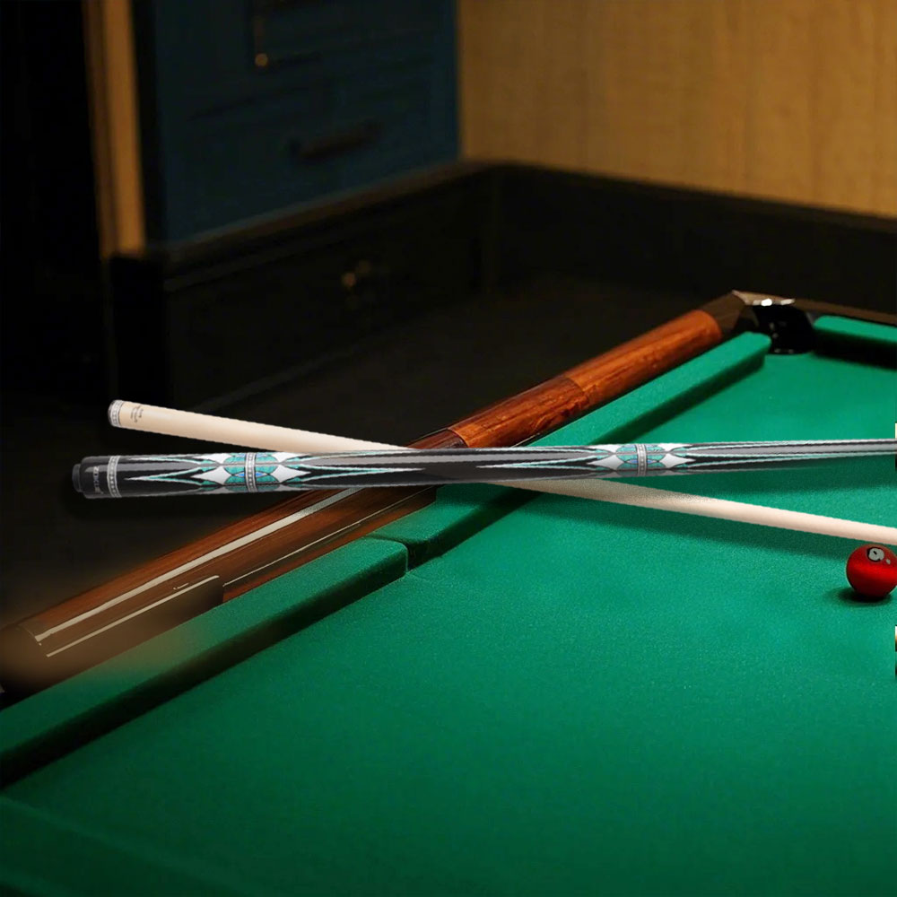 KONLLEN  Premier Professional Zokue-3 2-Piece Carom Cue Maple Wood 18.5-20OZ Billiard Cue 147CM - Blue&Black