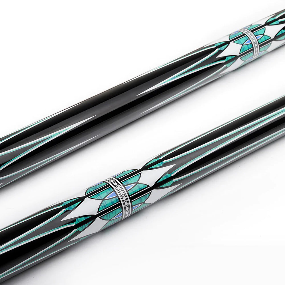 KONLLEN  Premier Professional Zokue-3 2-Piece Carom Cue Maple Wood 18.5-20OZ Billiard Cue 147CM - Blue&Black