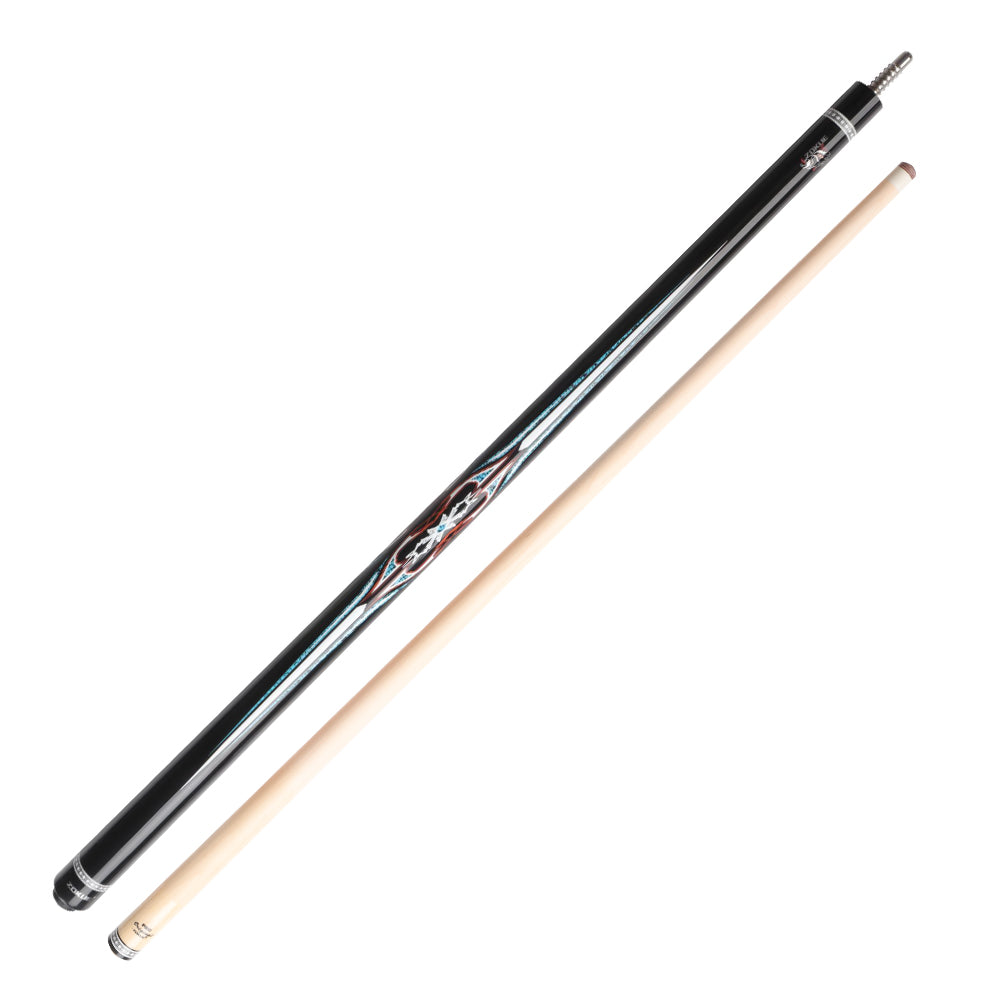 KONLLEN  Premier Professional Zokue-4 2-Piece Carom Cue Maple Wood 18.5-20OZ Billiard Cue 147CM - Red&Blue&Black