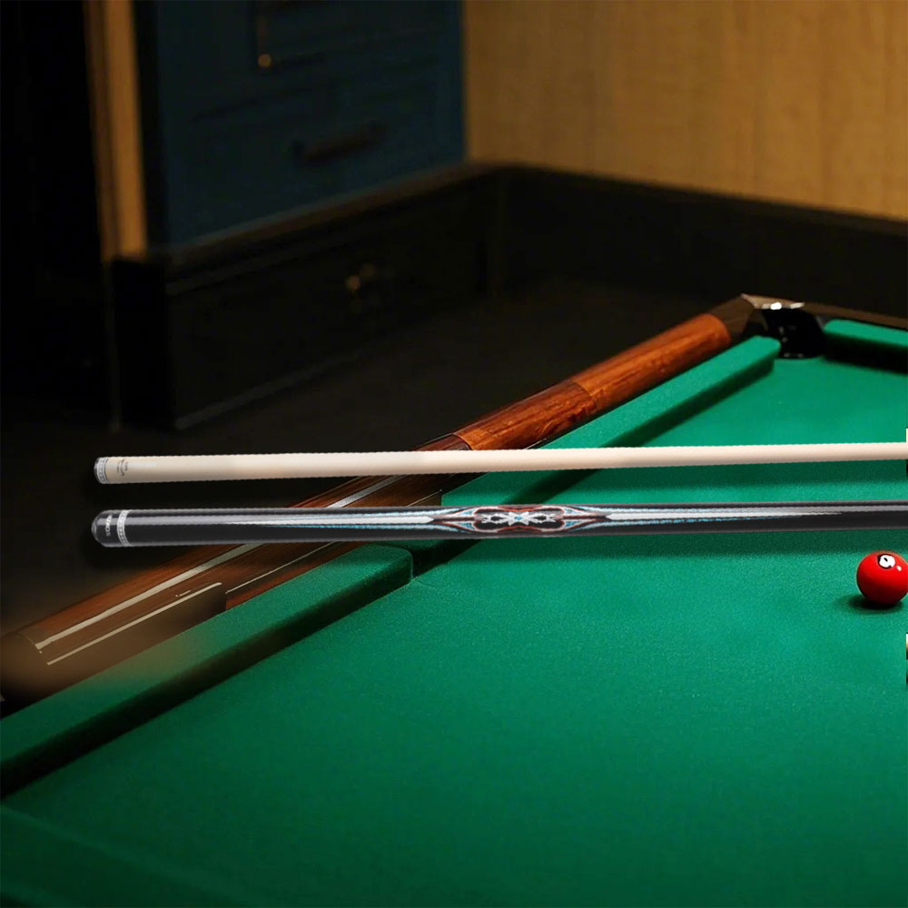 KONLLEN  Premier Professional Zokue-4 2-Piece Carom Cue Maple Wood 18.5-20OZ Billiard Cue 147CM - Red&Blue&Black