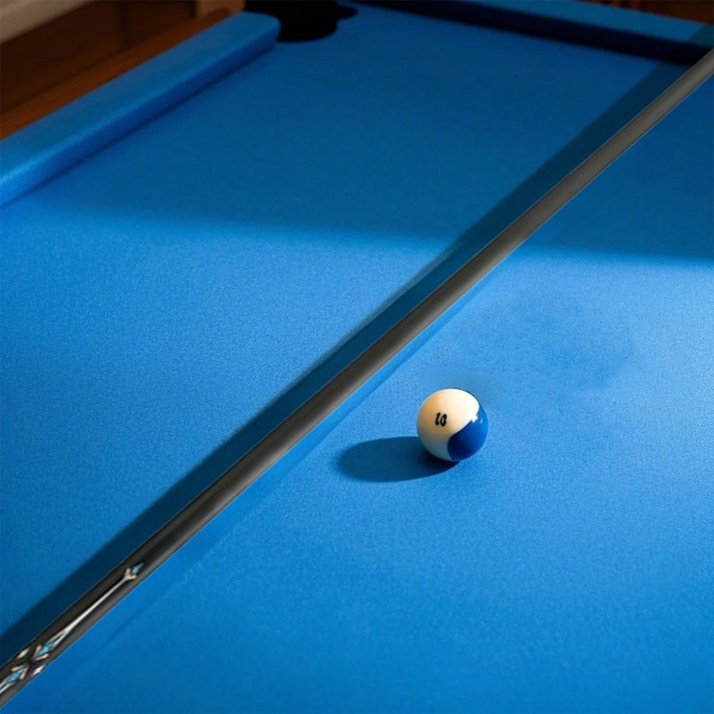 KONLLEN  Premier Professional FT-2 One Piece Snooker Cue Maple Wood 18.5-20OZ Billiard Cue 145cm - Blue&Black