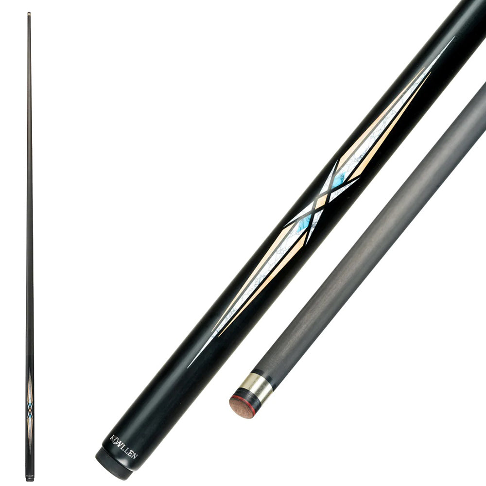 KONLLEN  Premier Professional LH-1 One Piece Snooker Cue Maple Wood 18.5-20OZ Billiard Cue 145cm - Yellow&Black