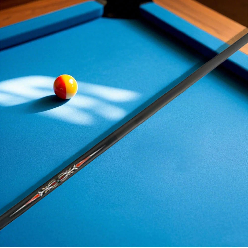 KONLLEN  Premier Professional LH-2 One Piece Snooker Cue Maple Wood 18.5-20OZ Billiard Cue 145cm - Red&Black