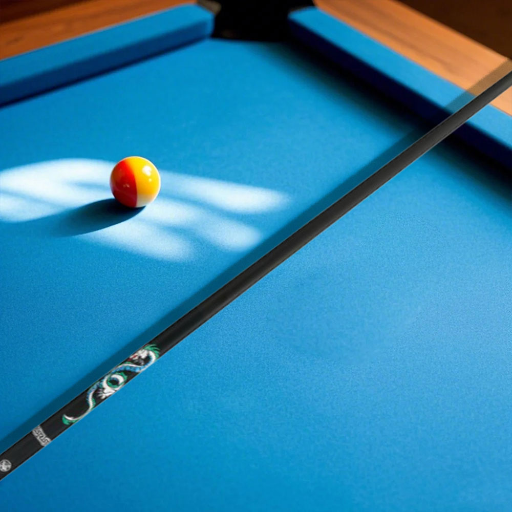 KONLLEN  Premier Professional QL One Piece Snooker Cue Maple Wood 18.5-20OZ Billiard Cue 145cm - Green&Blue&Black