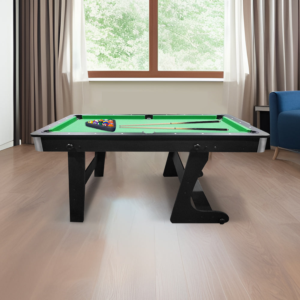 CUETIQ 6FT 3-IN-1 MDF Foldable Billiard Table Pool Table, Table Tennis Table and Dining Table