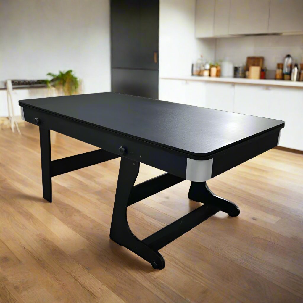 CUETIQ 6FT 3-IN-1 MDF Foldable Billiard Table Pool Table, Table Tennis Table and Dining Table