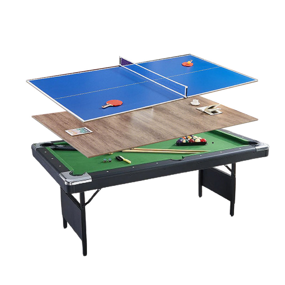 CUETIQ GTF005 7FT/8FT 3-IN-1 Billiard Table/ Ping-pong Table/ Office Desk Foldable Design