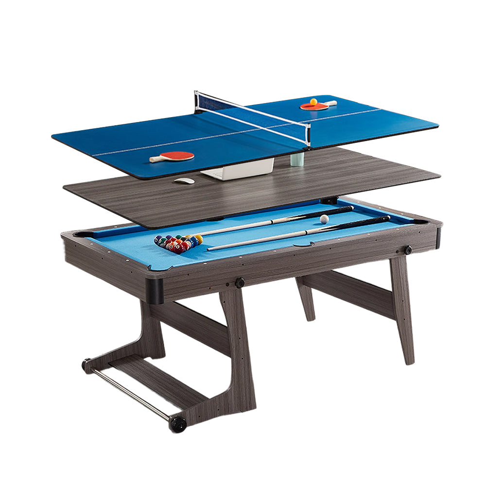 CUETIQ GTF009 6FT 3-IN-1 Billiard Table/ Ping-pong Table/ Office Desk Foldable Design