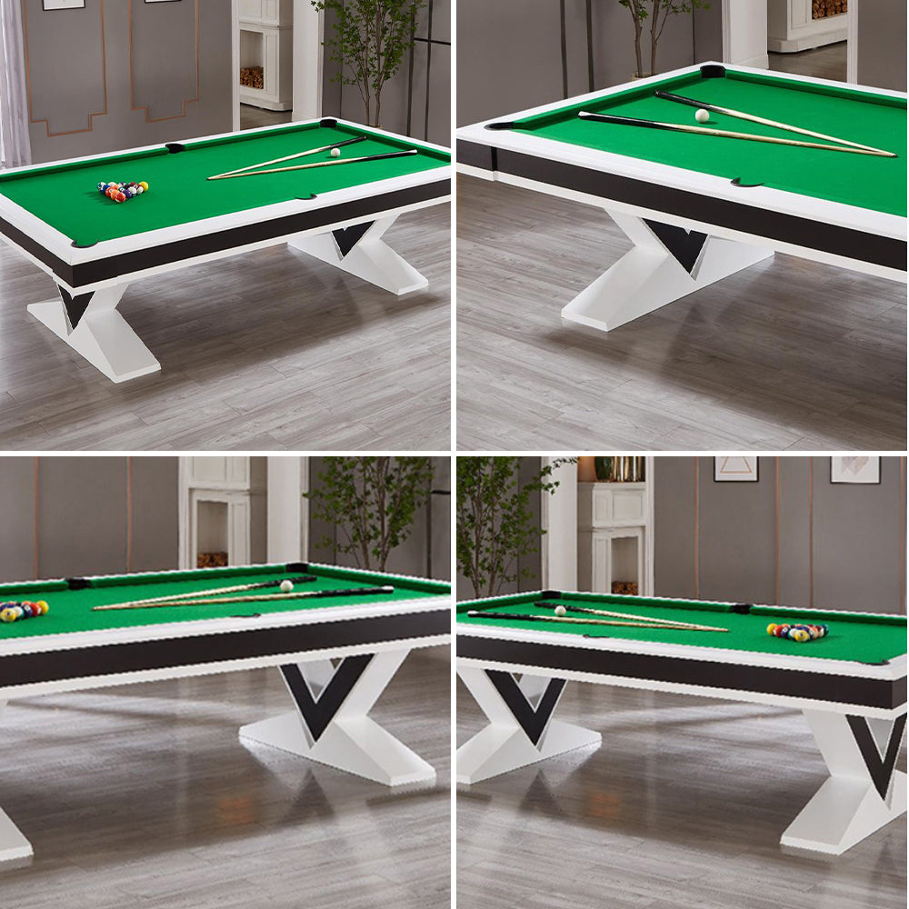 CUETIQ L001 7/8/9FT 3-IN-1  Slate Billiard Table/ Ping-pong Table/ Office Desk Solid Wood Frame