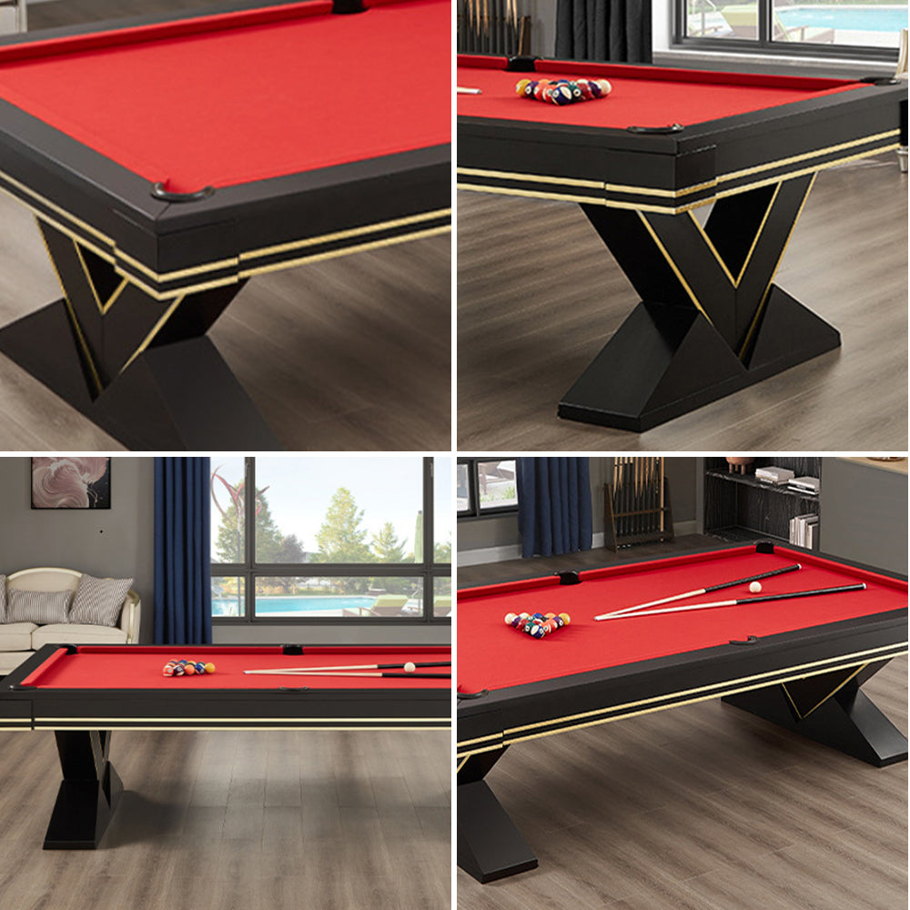 CUETIQ L001 7/8/9FT 3-IN-1  Slate Billiard Table/ Ping-pong Table/ Office Desk Solid Wood Frame