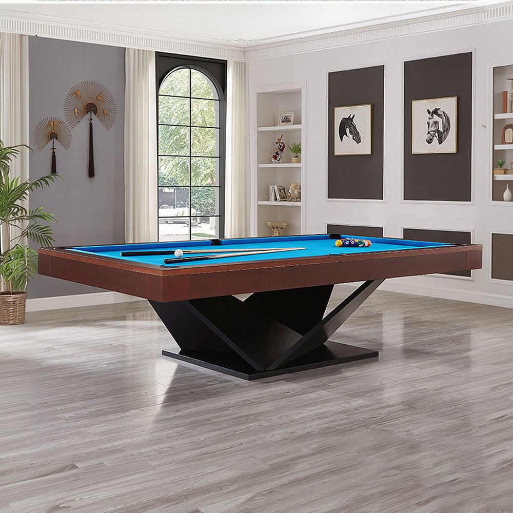 CUETIQ L015 7/8/9FT 3-IN-1 Slate Billiard Table/ Ping-pong Table/ Office Desk Solid Wood Frame