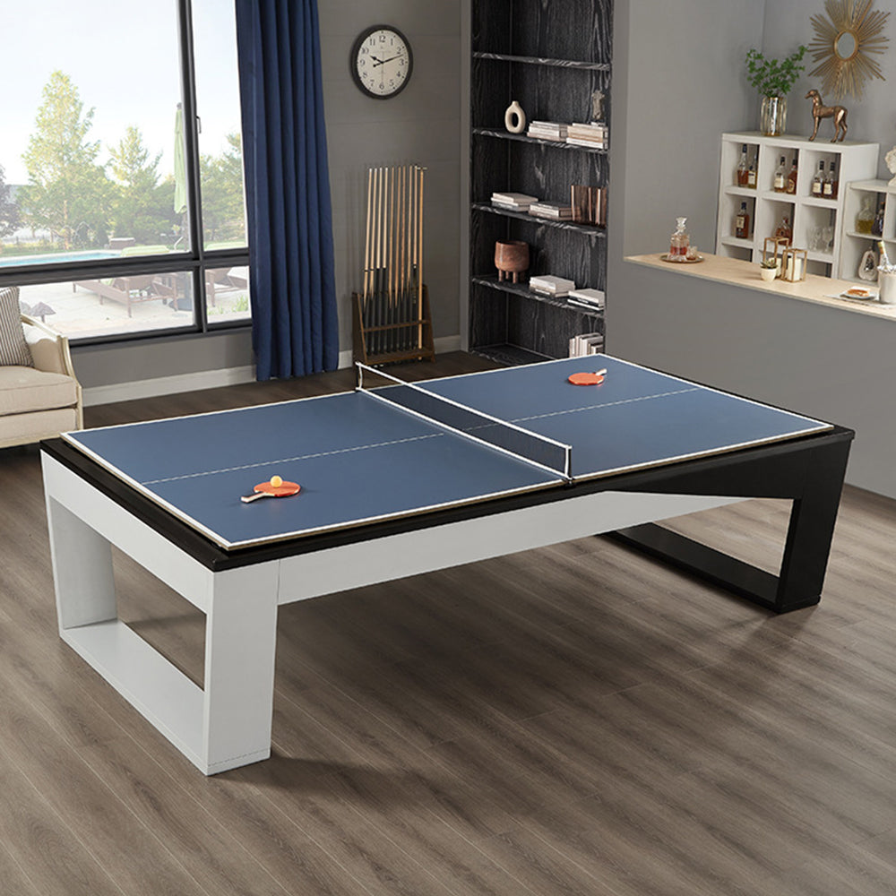 CUETIQ L022 7/8/9FT 3-IN-1 Slate Billiard Table/ Ping-pong Table/ Office Desk Solid Wood Frame